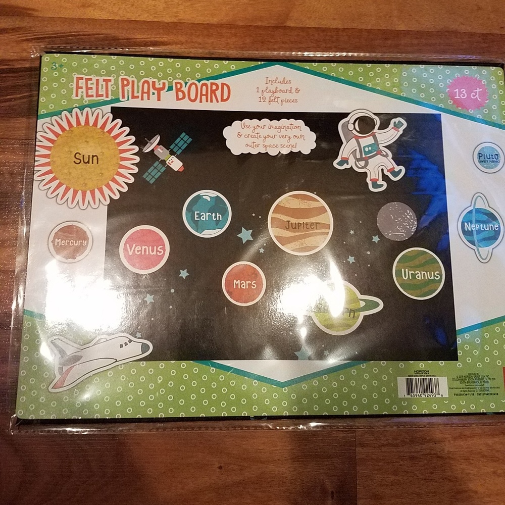 New Solar system felt play board playset
